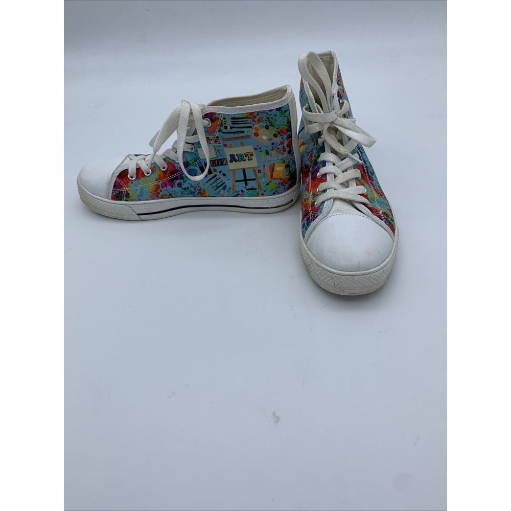 Art teacher high top Sneakers. Pop Art. Full Canvas Double Sided Print.